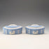 British Vintage Wedgwood Jasperware Box Pair, Pale Blue